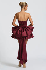 Trinity Mini Dress - Cherry Lacquer