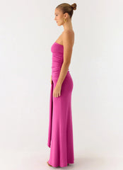 Party After Party Shell Maxi Dress - Fuchsia