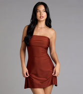 No Effort Drama Lace-Up Mini Dress