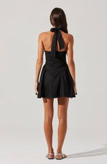 Meana V-Neck Halter Mini Dress