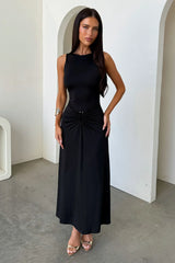 Henrietta Sleeveless Maxi Dress - Black