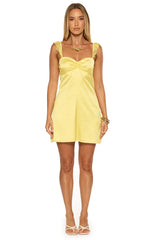 Raph Yellow Party Mini Dress